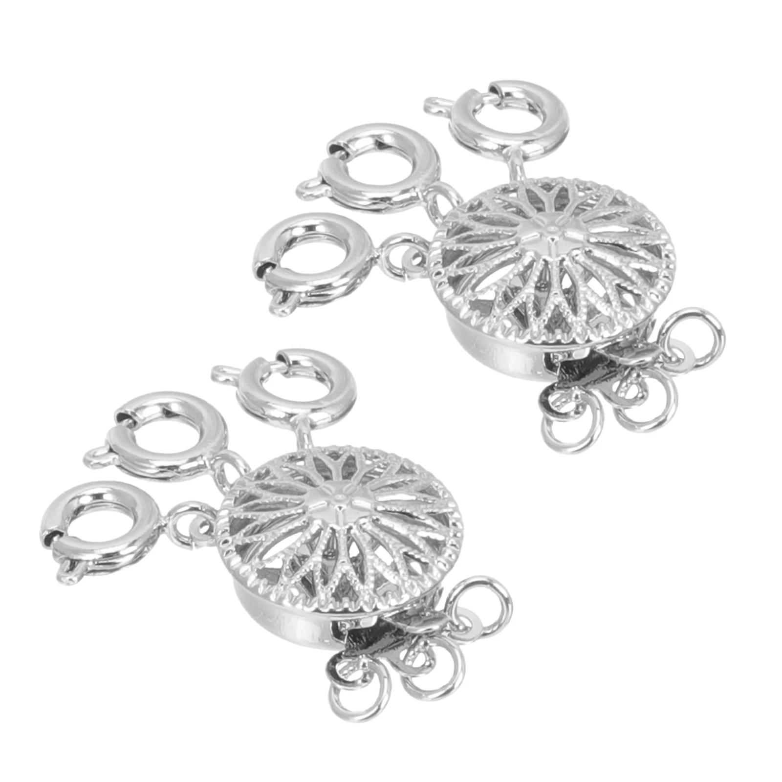

2pcs Layered Necklace Buckles Connector Diy Jewelry Closure Converter Multi Clasp Detangler Separator Metal Components Tools