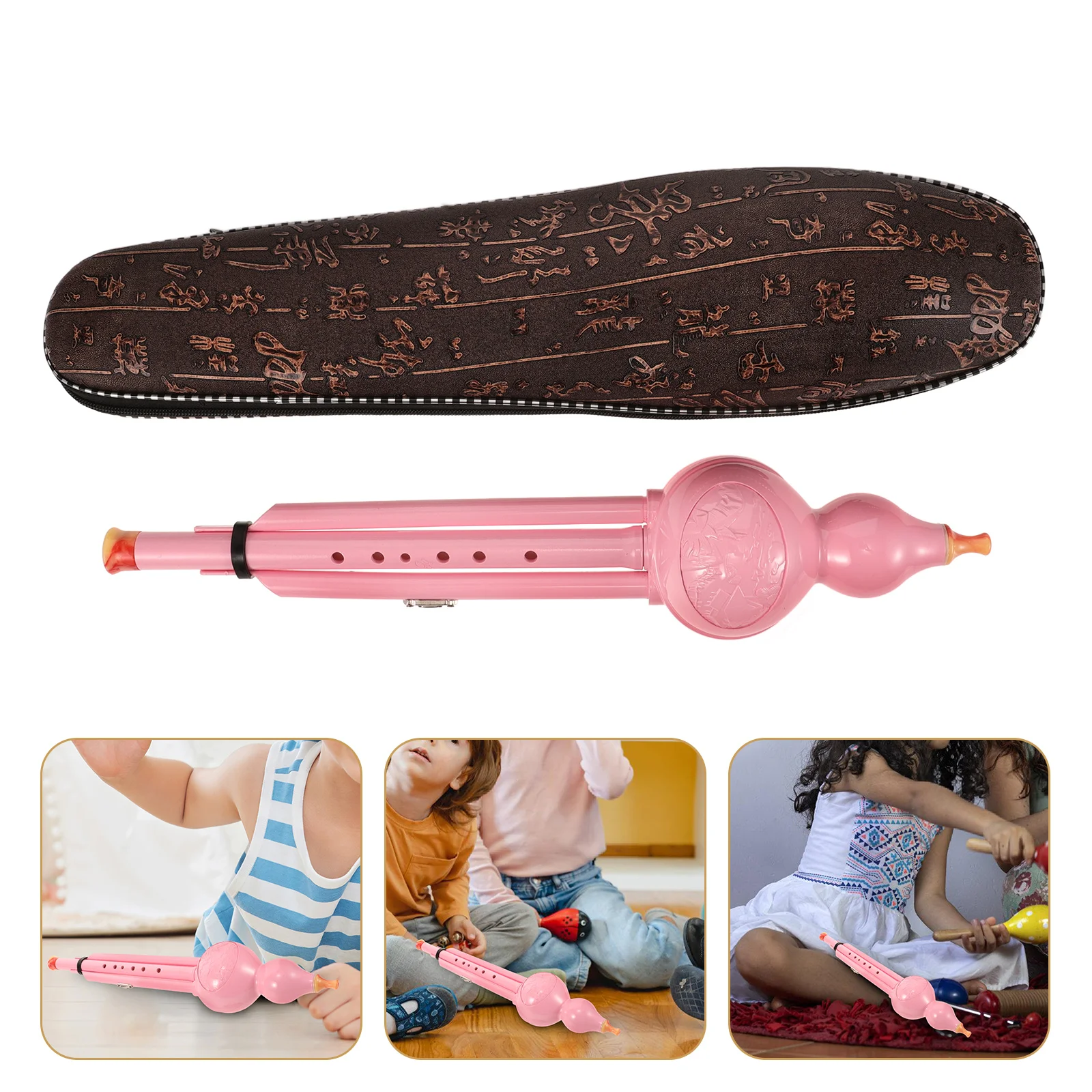 

Gourd Silk Flute Student Soprano Plastic Cleaning Rod for Recorder Chinese Knot Instrument Abs Kids Home Entertainment