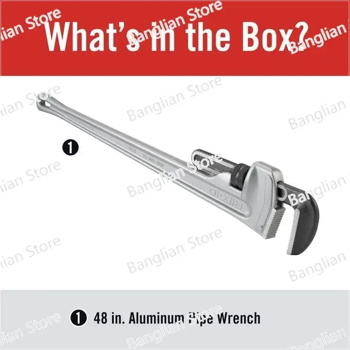 Aluminum Straight Pipe Wrench, 48