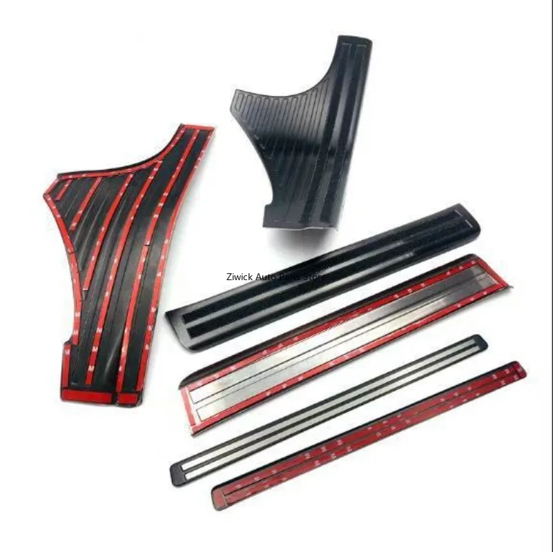 For Subaru 2019 Forester Threshold Strip Welcome Pedal Black Brushed Accessories Stainless Steel Decorative Foot Pedal Strip