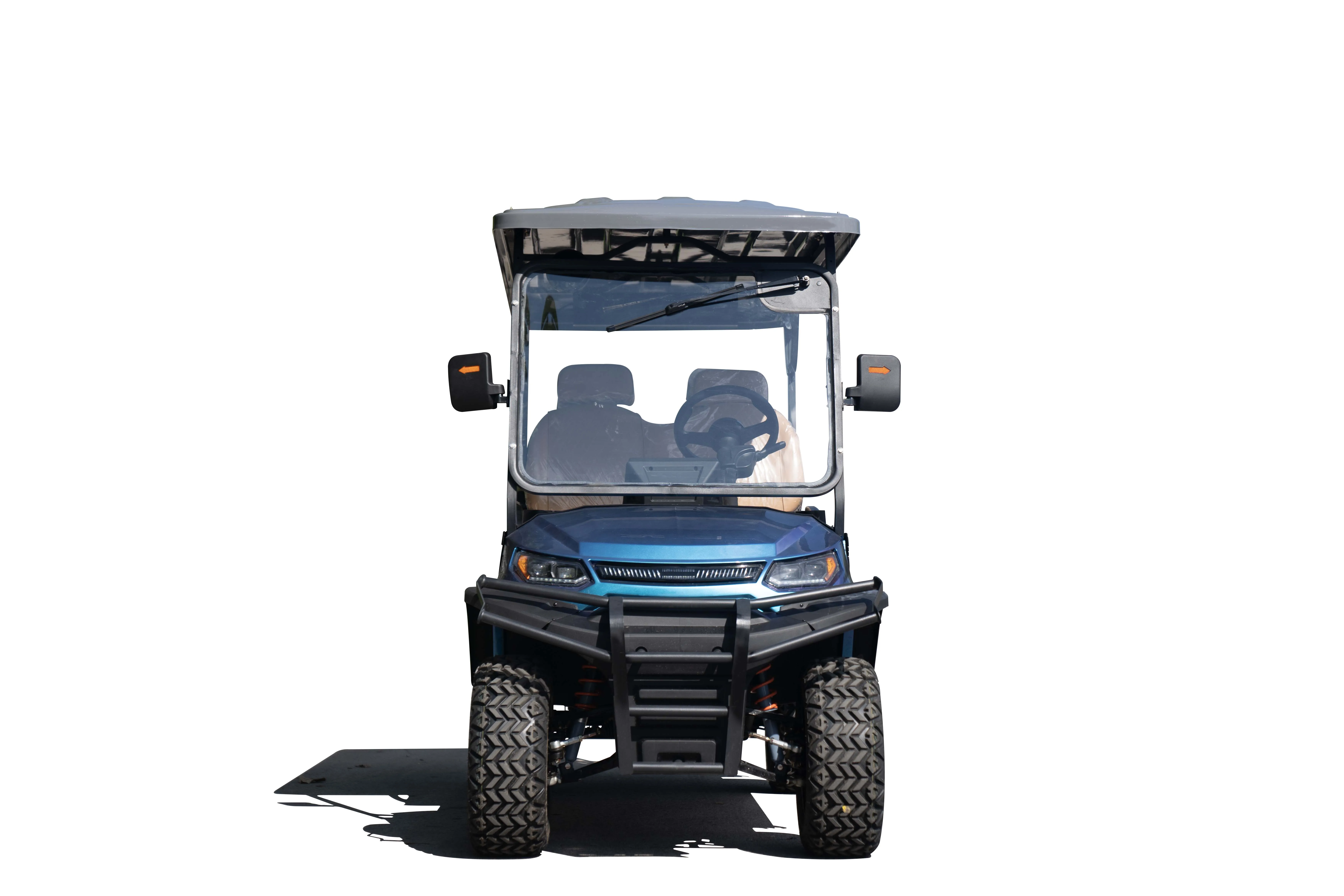 عربة جولف فاخرة ذات 4 مقاعد 60 فولت للطرق الوعرة مع مكبرات صوت وأضواء تصميم جديد #2