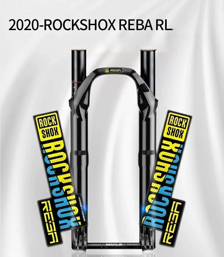 2020 ROCKSHOX REBA RL Mountain Bike Front Fork Decal, Waterproof Suspension Fork Wrap Sticker for Color Replacement