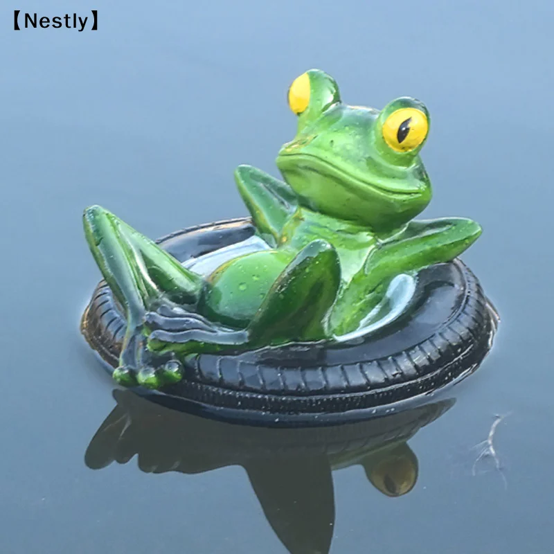 池用フローティングカエル、かわいいカエルの像、庭や屋外用の池 - Bonsai Garden Ornaments のレビューと価格