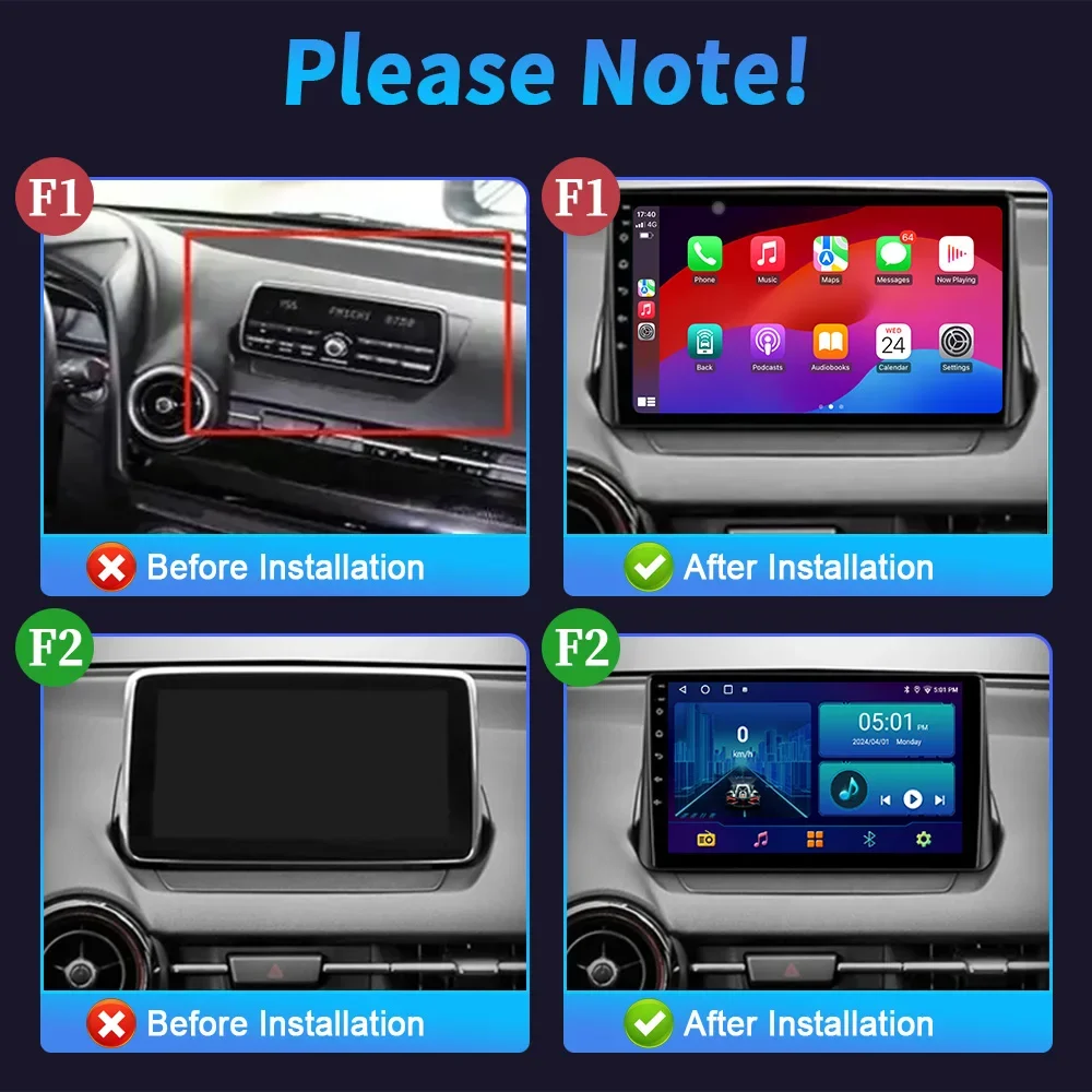 For Mazda CX-3 Mazda 2 DK 2014-2021 Car Radio Multimedia Navigation GPS Android OS Auto Wireless Apple BT Carplay Screen Stereo