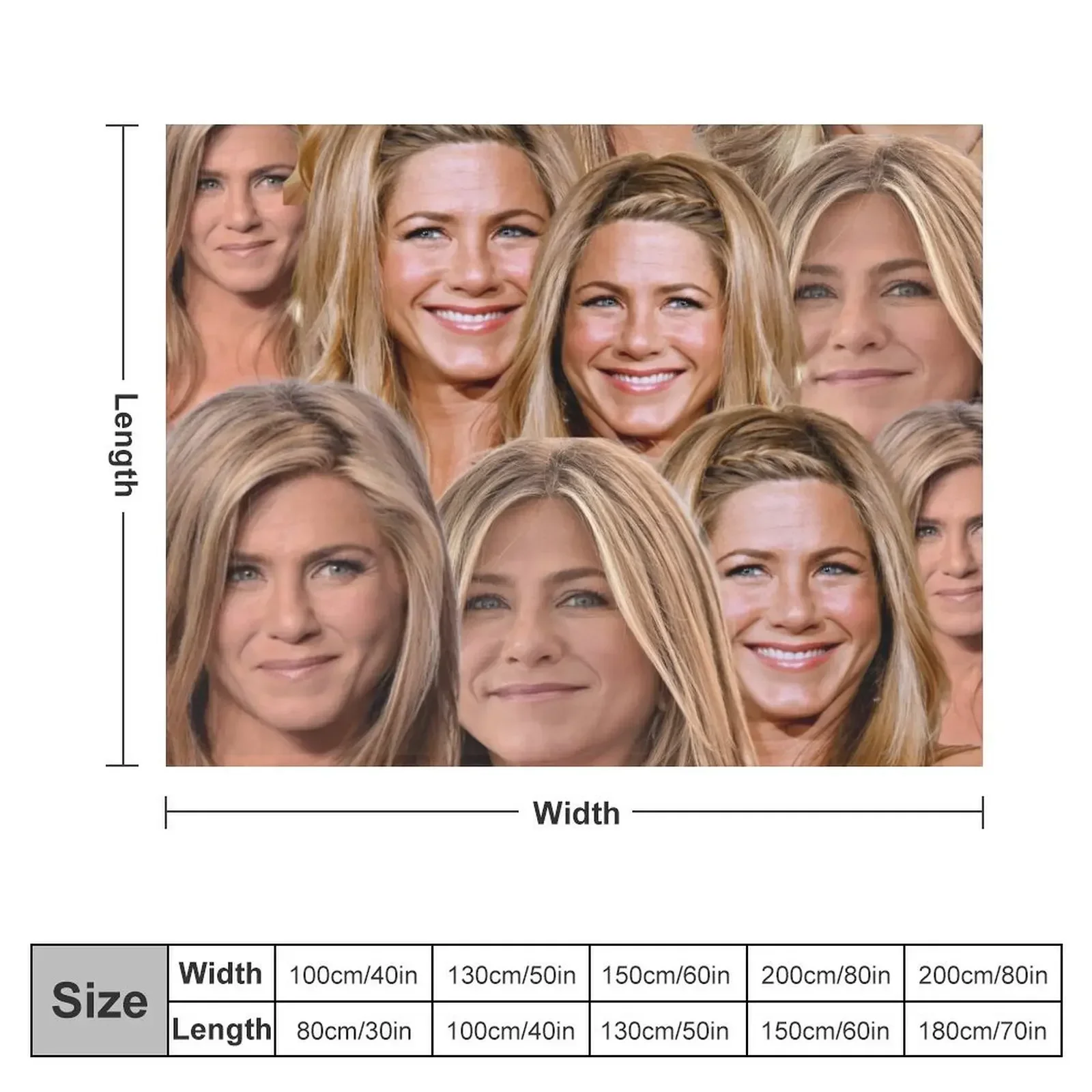 Jennifer Aniston Collage Throw Blanket Designers warm winter Furrys Blankets