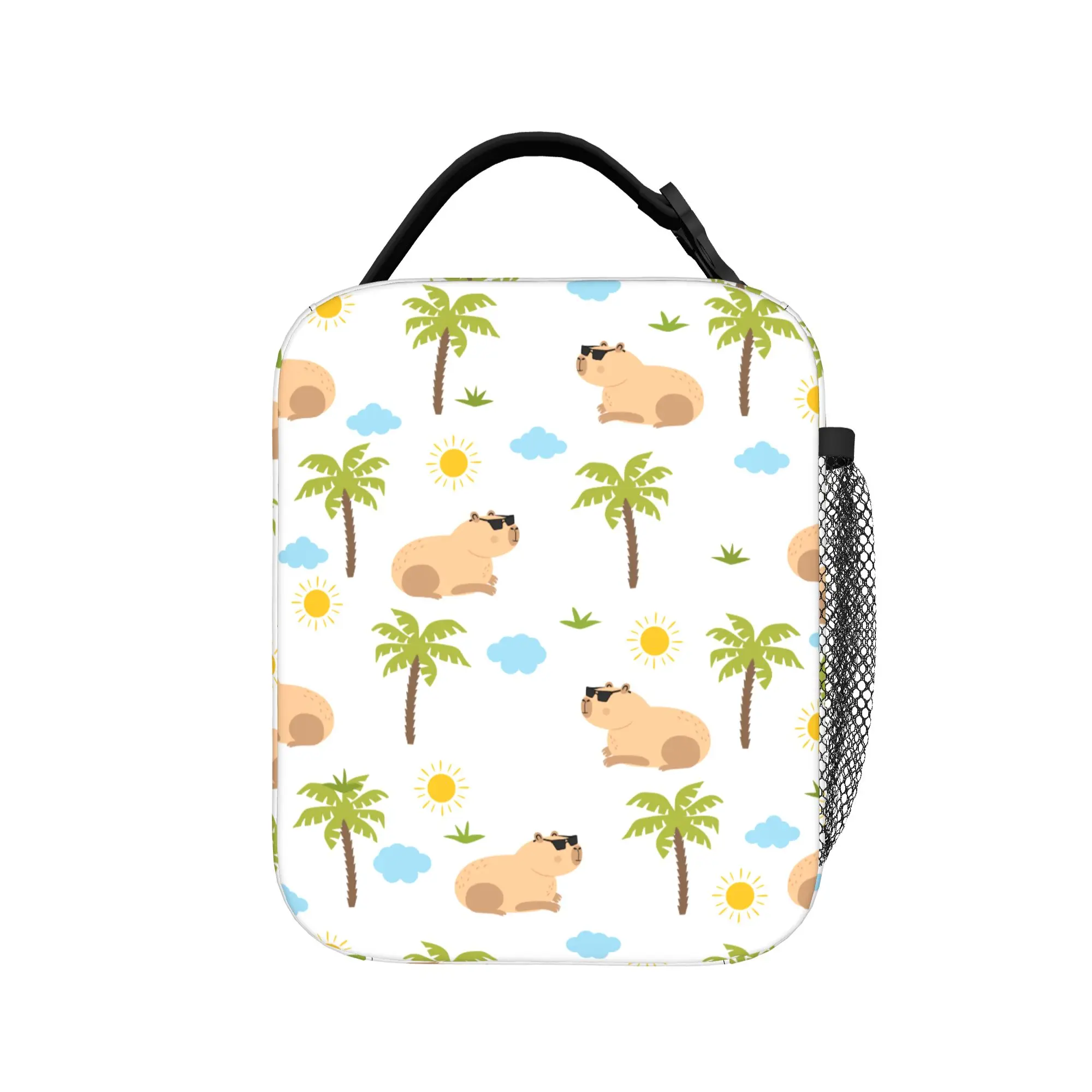 Capybara Cartoon Thermal Insulated Lunch Bags for Travel  Reusable Bento Box Thermal Cooler Lunch Box