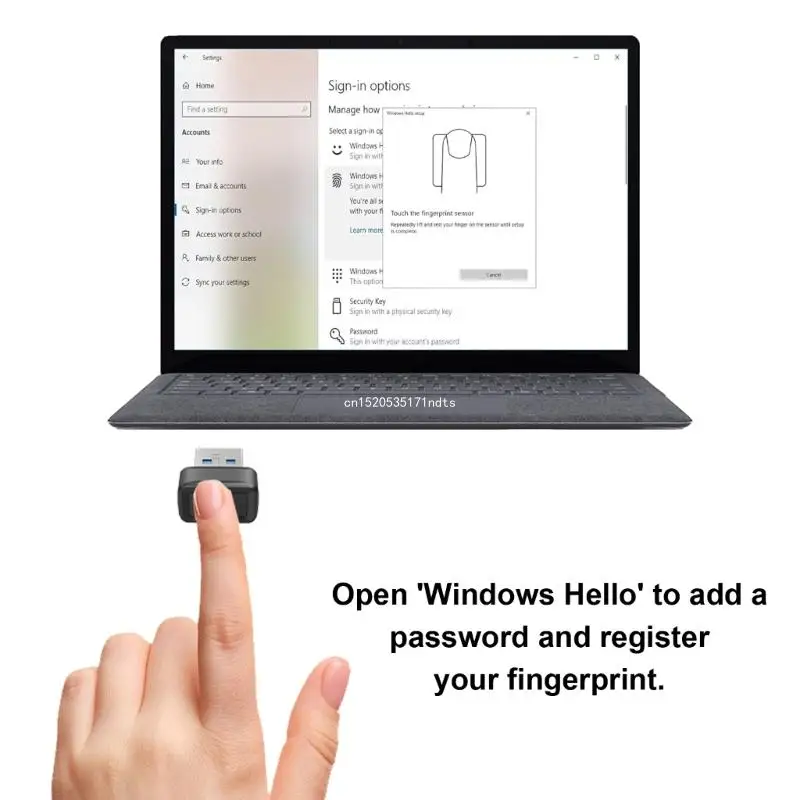 USB Fingerprint Key Reader Window Hello Fingerprint Reader Fast and Accurate Authentication 360 Degrees Detection Dropship