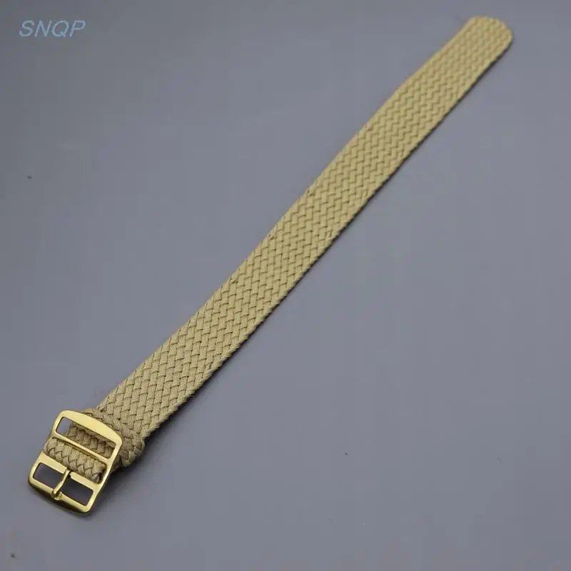 Nylon Watch Strap Perlon Braided Woven Watch Band Elastic  Strap Men Women 18, 20, 22 mm Perlon Strap Gold buckle