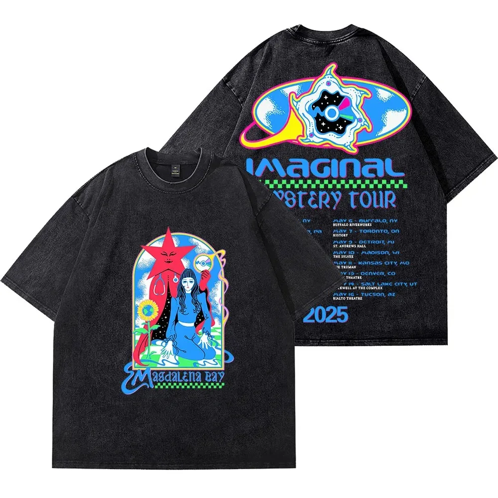 تي شيرت Magdalena Bay Merch تي شيرت Merch صيفي للجنسين كاجوال بأكمام قصيرة تي شيرت قطني مغسول
