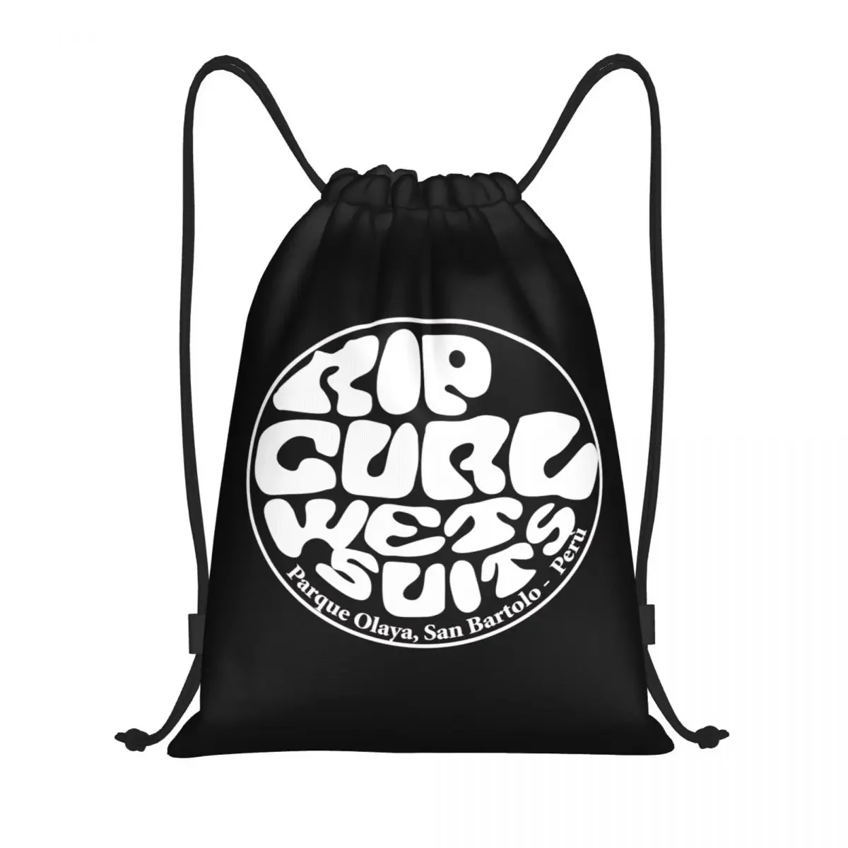 Ripped Curls Drawstring Backpack Sports Gym Sackpack String Bags for Working Out