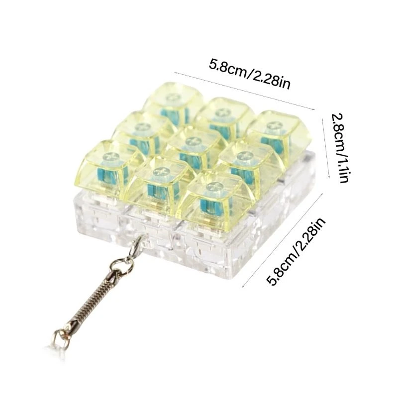 Mechanical Keyboard Switches Tester Desk Toy Keyring Mimicking Blue Switches