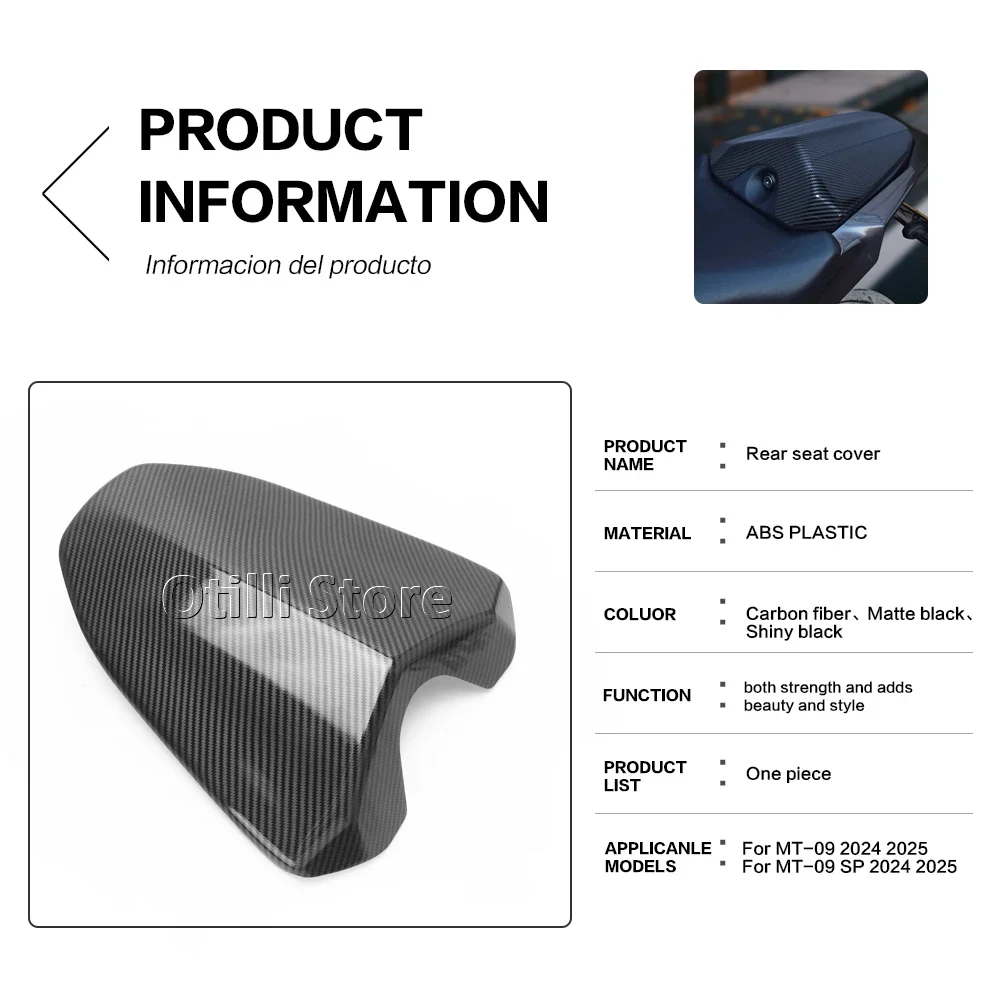 NEW For YAMAHA MT-09 SP MT09 MT 09 Rear Passenger Seat Cowl Fairing Cover Black Motorcycle Accessories 2024 2025