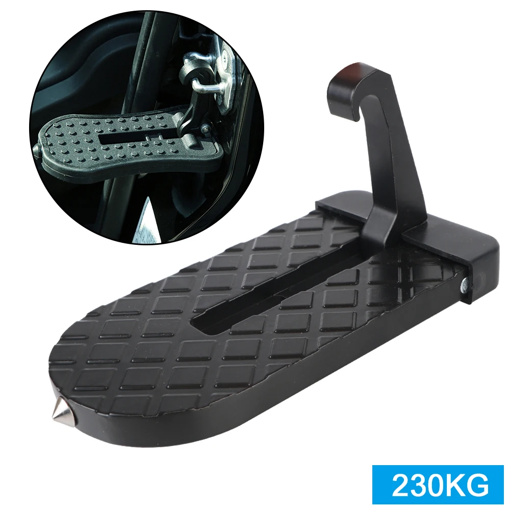 

Universal Foldable Car Door Step Pedal Safety Hammer Auto Rooftop Luggage Ladder Hooked Auxiliary Foot Pegs Doorstep