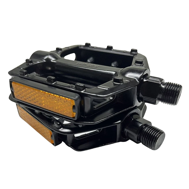 2Pcs Foldable Bicycle Pedal Non-Slip Road Bike Bearing Pedal Set With Reflective Strap Bicycle Parts Accessories image 3