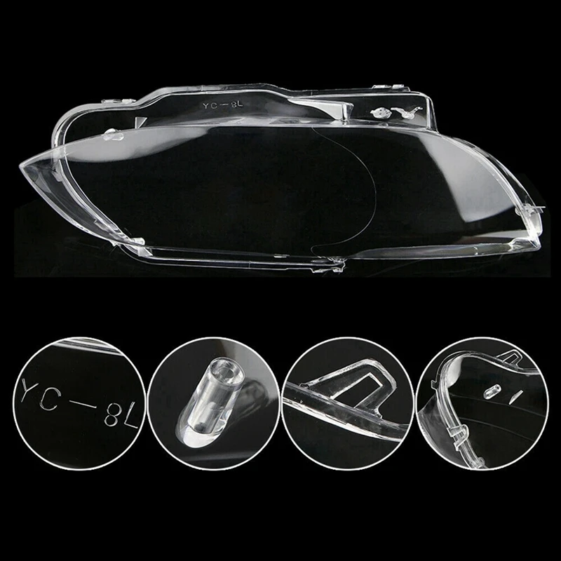 Front Headlight Lens Shell Lampshade For BMW 3 Series 2-Door E92 E93 M3 2006-2010 Head Light Transparent Cover Replacement