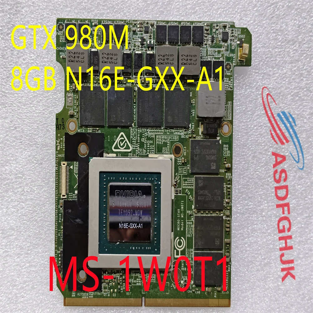for MSi GT72s MS-1782 Video card Graphics MS-1W0T1 M980 GTX 980M 8GB N16E-GXX-A1