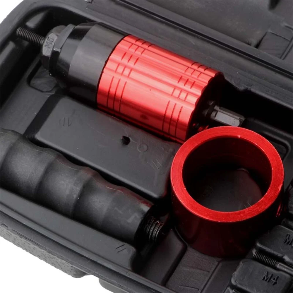 Electric Rivet Tool Adapter Kit for Cordless Drill with 5 Mandrels Handle and Wrench Perfect for Mechanical Maintenance Tasks