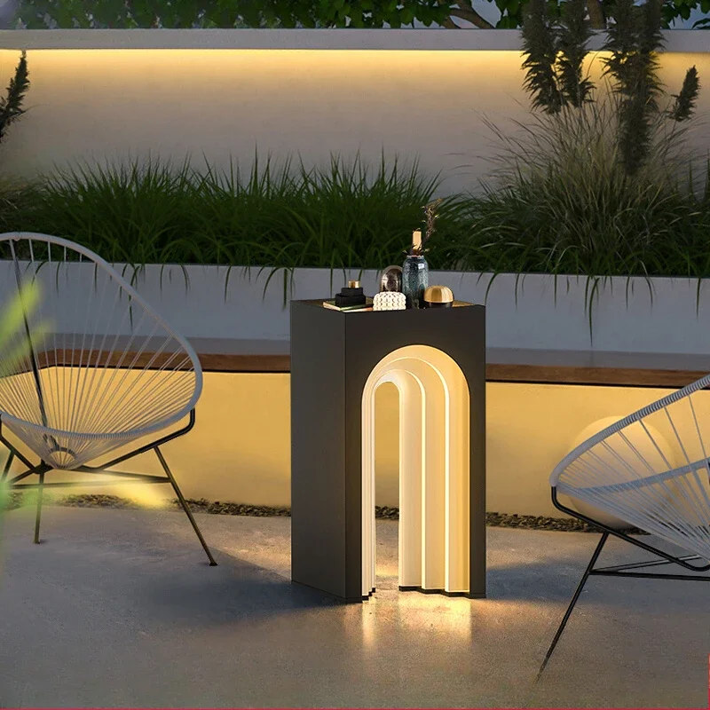 Outdoor Lawn Solar Garden  Villa Terrace Light Waterproof Table Light Ambient Light Garden Floor