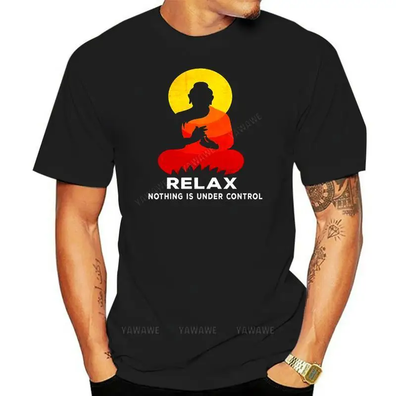 New arrived tshirt Zen Yoga Buddha Statue Buddhism T shirts - Relax shirts Summer Fashion Men O-Neck T-Shirt casual tee tops