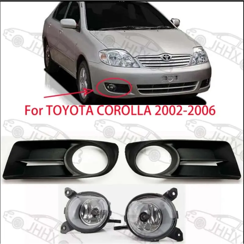 1SET L AND R Car fog light and fog light cover for Toyota Corolla 2003 2004 2005 2006 fog lamp cover