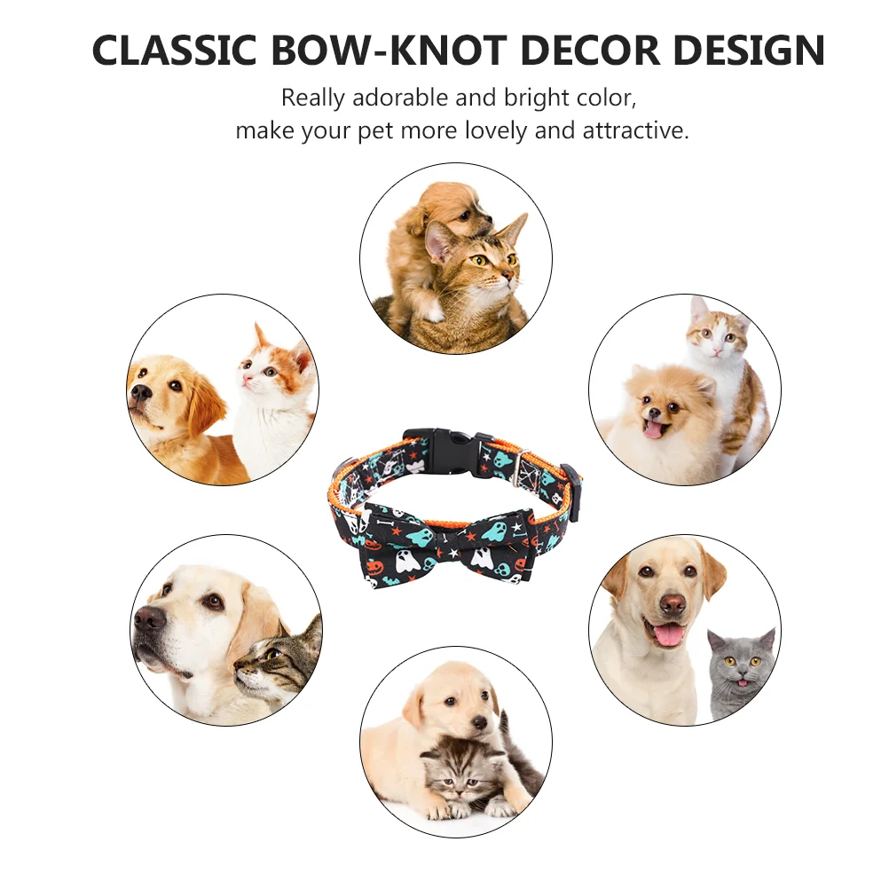 1 unidad de suministros para mascotas, Collar para perro y gato de Halloween, Collar de disfraces para mascotas, Collar para mascota de Halloween, Collar para gato de Halloween