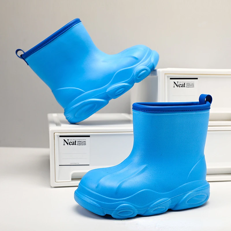 Nieuwe Kinderen Jongens Meisjes Mode Eva Regenlaarzen Antislip Kids Zachte Regenlaarzen Waterdichte Waterschoenen Laarzen Laarzen Laarzen