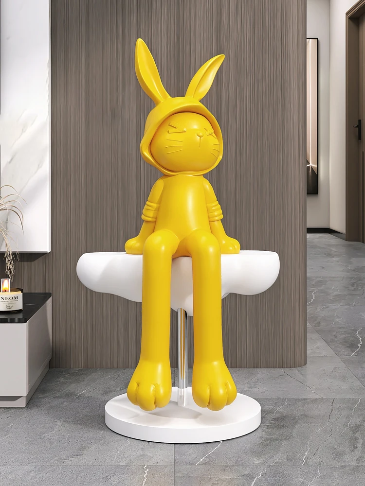 Home Decorations Rabbit Sculptures,room Decoration Large Floor Ornaments Statue,Living Room TV Cabinet Home Decor Accessories