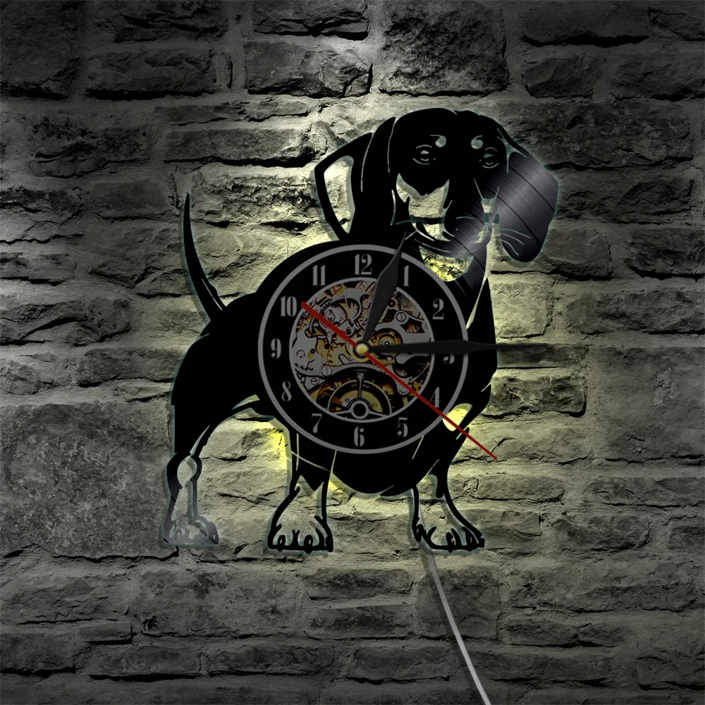 

Hot Selling LED Pet Dog Vinyl Record Wall Clock Wall Clock Fashion Home Decor Vinyl Wall Clock Clocks Wall Home Decor