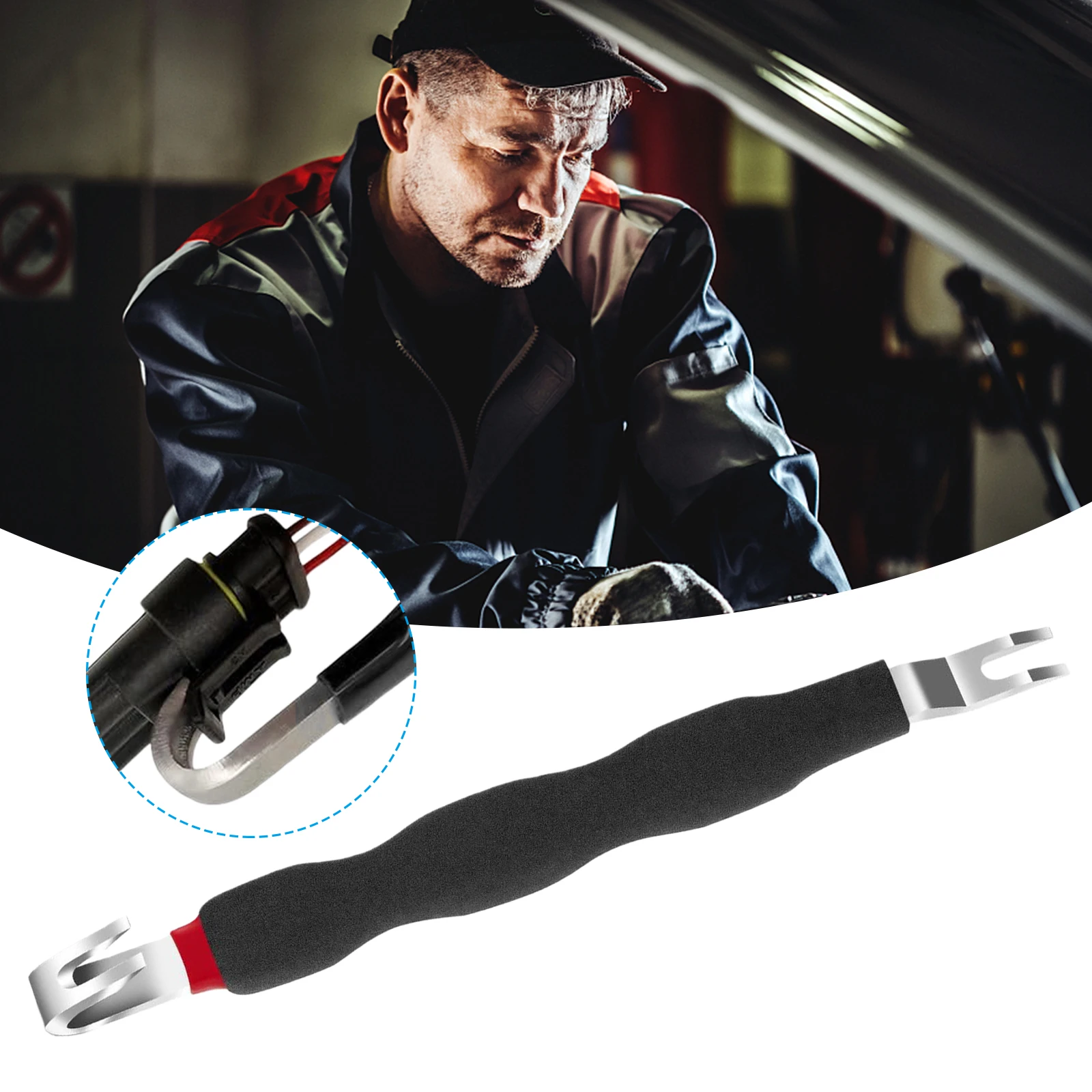 

Universal Plug Connector Remover Double-Head Multifunction Electrical Disconnect Tool Anti-Slip for Most Vehicle Wiring Systems