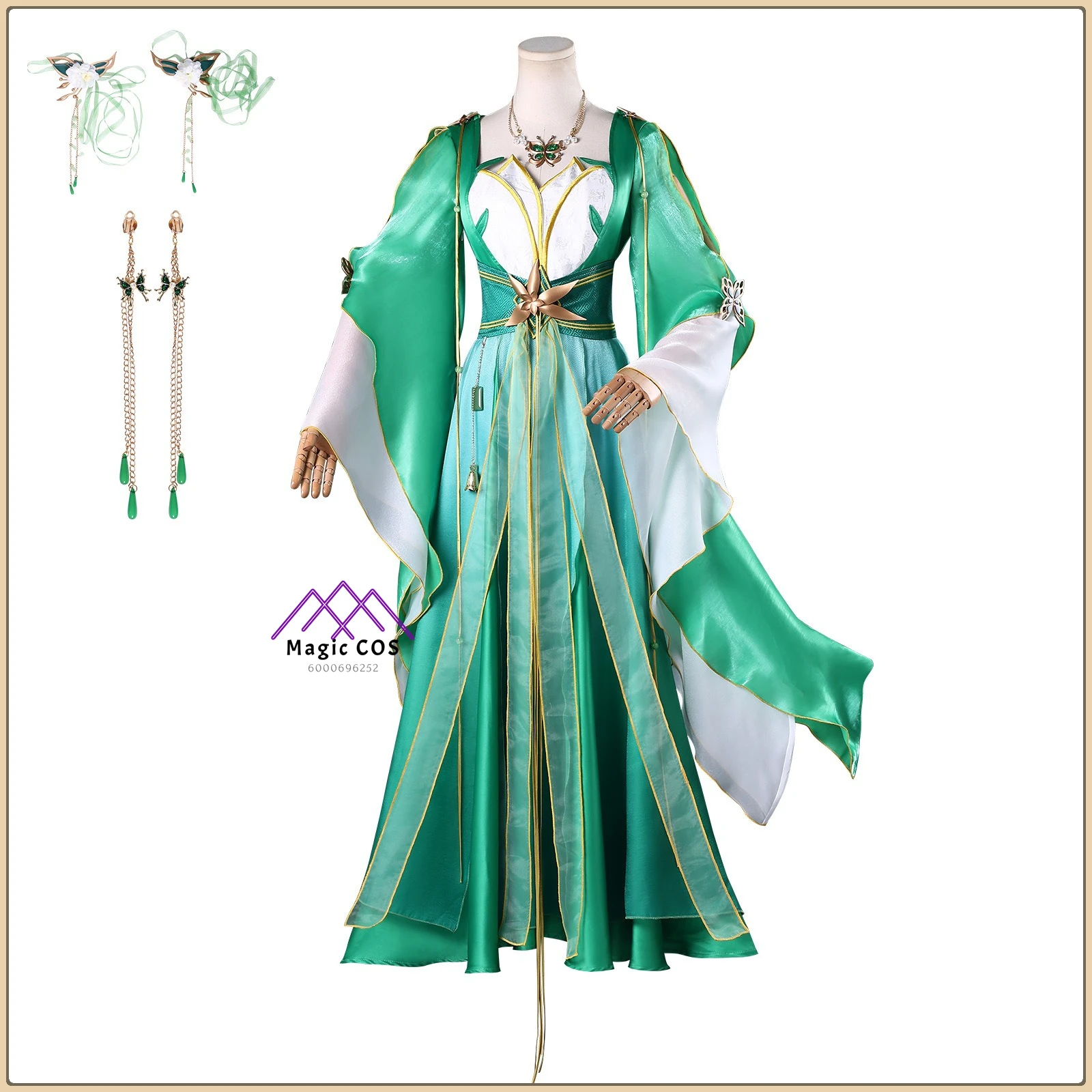 

Hot Game Zhu Xian Biyao Role Playing Full Set Cosplay Costume Hanfu Heartbreak Flower Props High Quality Full Set (Female)