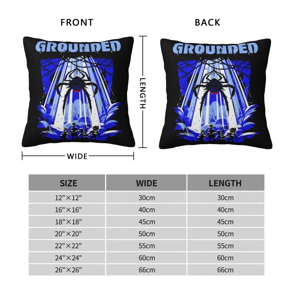 Grounded Video Game Pillowcase Polyester Linen Velvet Pattern Zip Decorative Home Cushion Cover 45x45