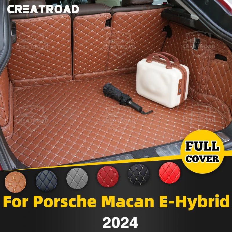 

CREATROAD для Porsche Macan E-Hybrid 2024, автоматический коврик для багажника с полным покрытием, автомобильный коврик, защитный коврик, грузовой вкладыш, аксессуары для интерьера