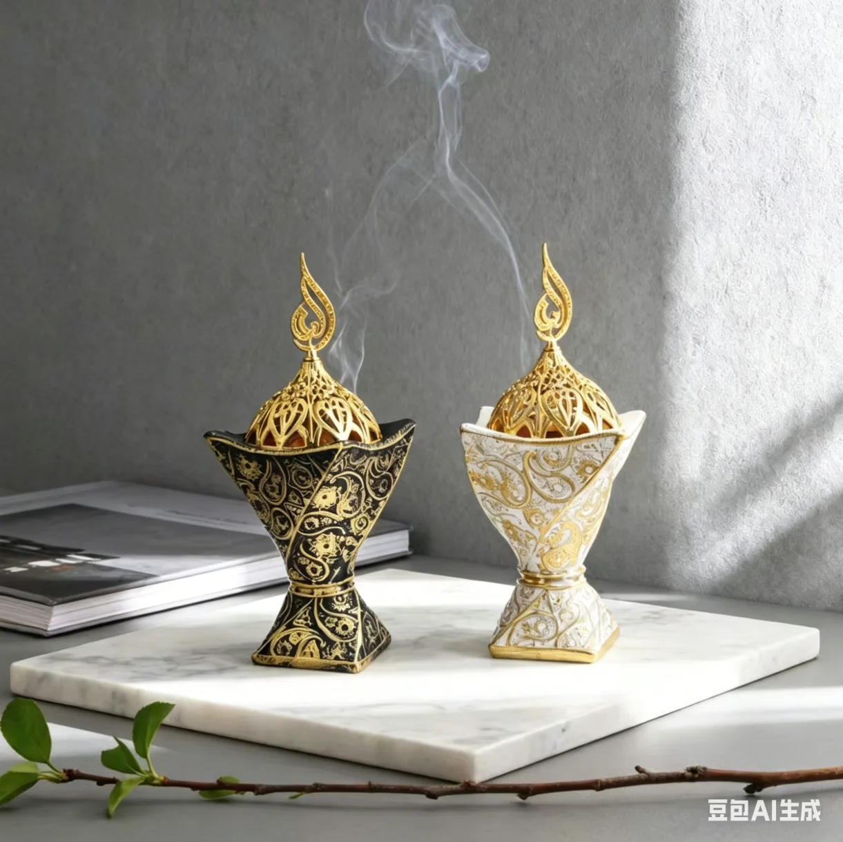 Cashew Flower Insence Burner Luxury Desktop Incense Holder Office Home Decor Bahu Spice Aromatherapy Exotic Incense Holder
