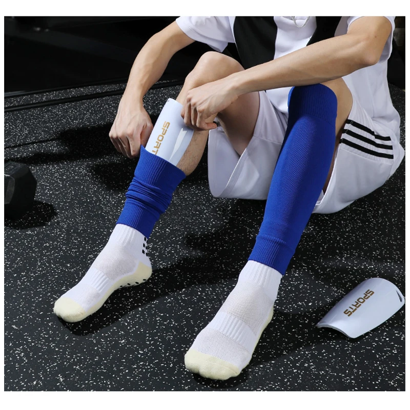 Leg Football Sports Men's Without Socks Warmers Foot Adult Shin Guard Calf Socks Plus Size Kids Leg Brace Socks Protection Gear