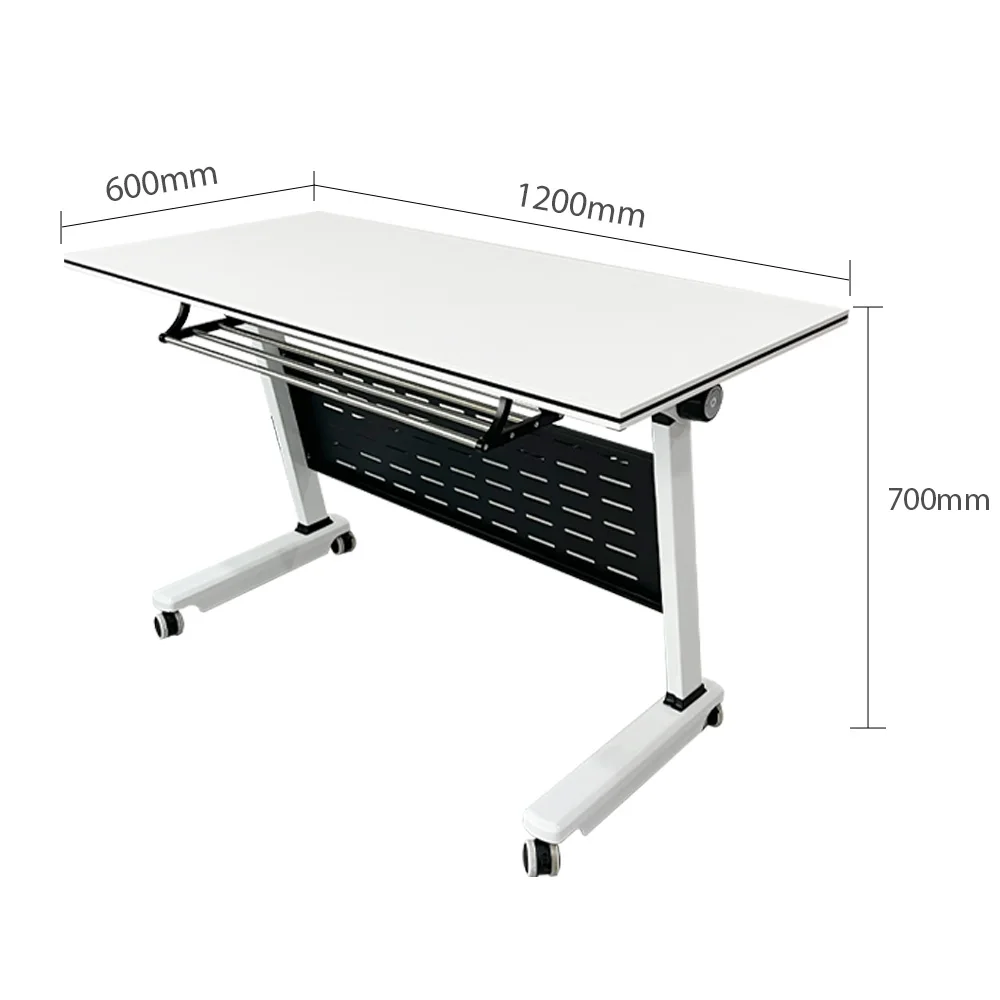 طاولة دراسة حديثة قابلة للطي للبيع بالجملة، غرفة اجتماعات مكتبية قابلة للطي، طاولة اجتماعات مقطعية للتدريب للمساحات الصغيرة #6