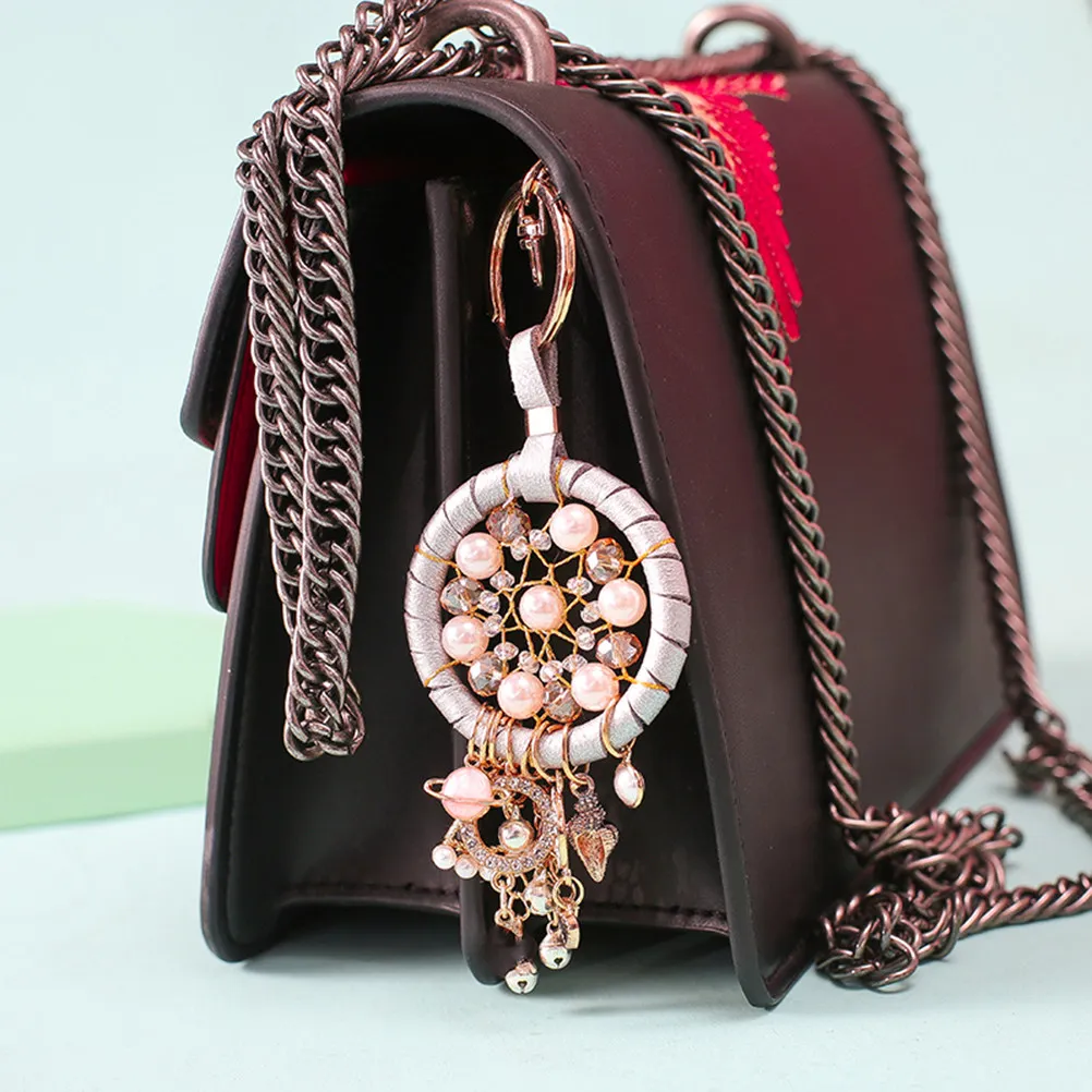 Handmade Dream Catcher Keychain Woven Boho Hanging Ornament for Women Bag Car Home Decor Gift