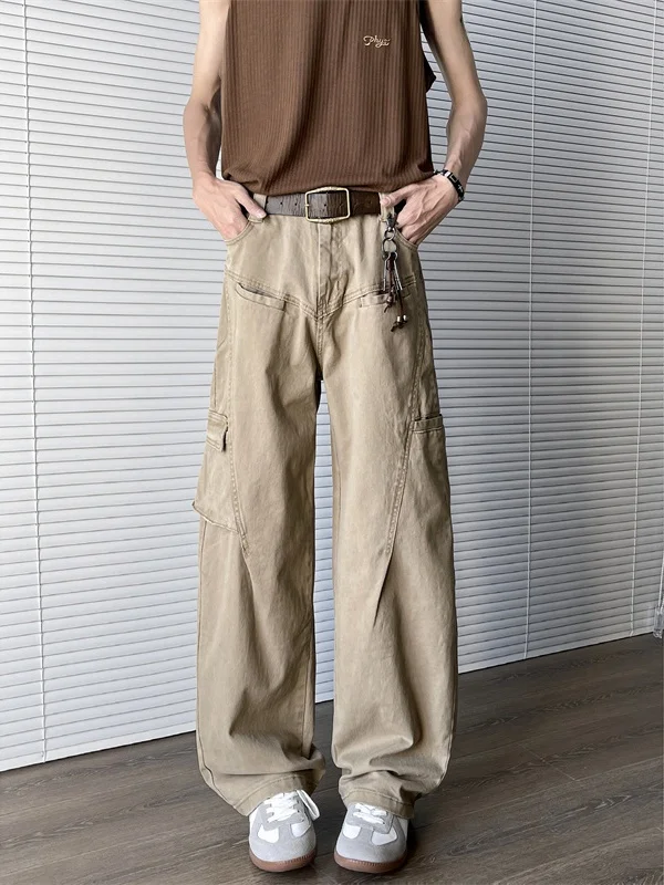 

American Sle Cleanfit Casual Pants Men's Spring Summer Loose Straight Leg Workwear Trousers Faionable Design Sensation