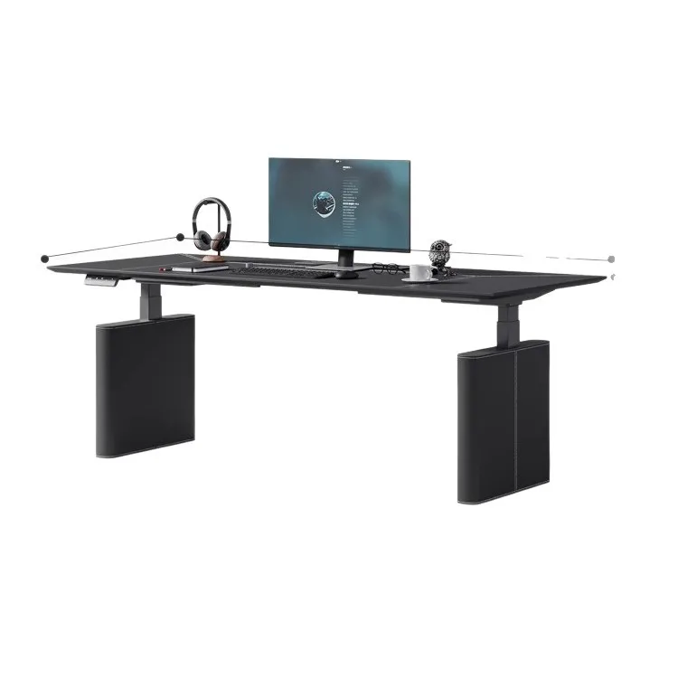 

Интеллектуальный электрический подъемный компьютерный стол, седло, кожаный стол, двойной офисный верстак для обучения киберспорта