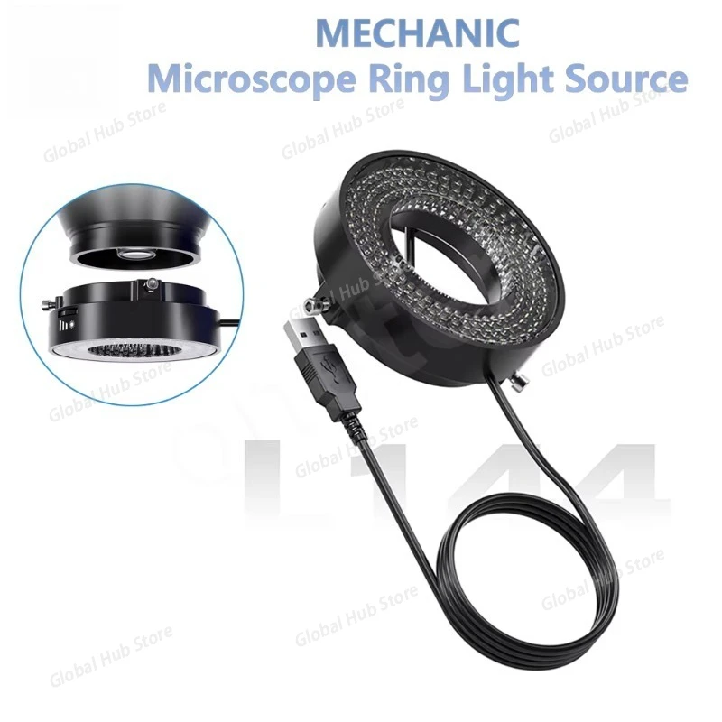 

Механик 72/14 светодиодный стереомикроскоп кольцевой светильник яркость лампы регулируемый USB светодиодный осветитель для ремонта пайки печатных плат