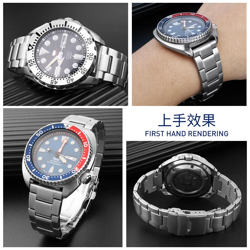 For Seiko canned abalone prosper series SNE499/SNE498 SME537 SBBN031 strap men's wristband bracelet 22mm fine steel watchband