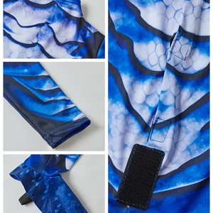 Bộ đồ liền thân Knight Frost Blue Dragon dành cho trẻ em, trang phục bữa tiệc lễ hội Halloween với mặt nạ đuôi cánh 10 Cánh Carnival bán hàng chính - №6