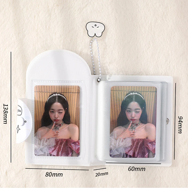 Ins Cartoon Photocard Holder 3 inch Cute Cat Rabbit Photo Album 28 Cards Slot Idol Postcards Photo Card Holder Collect Book