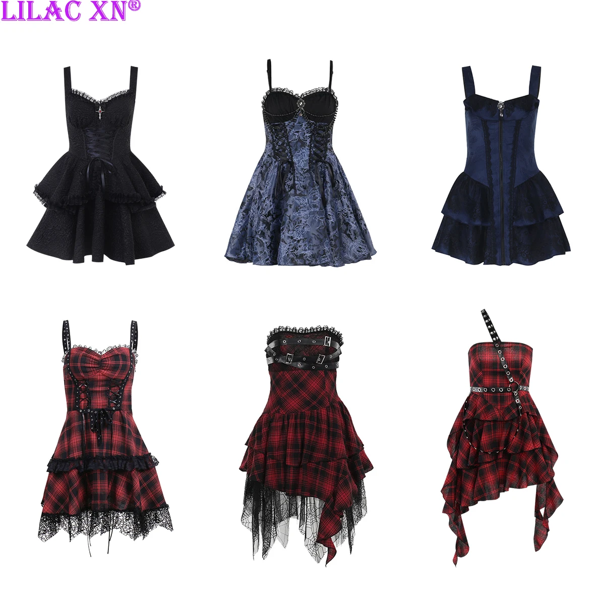 Y2K Sexy Black Lace… - image