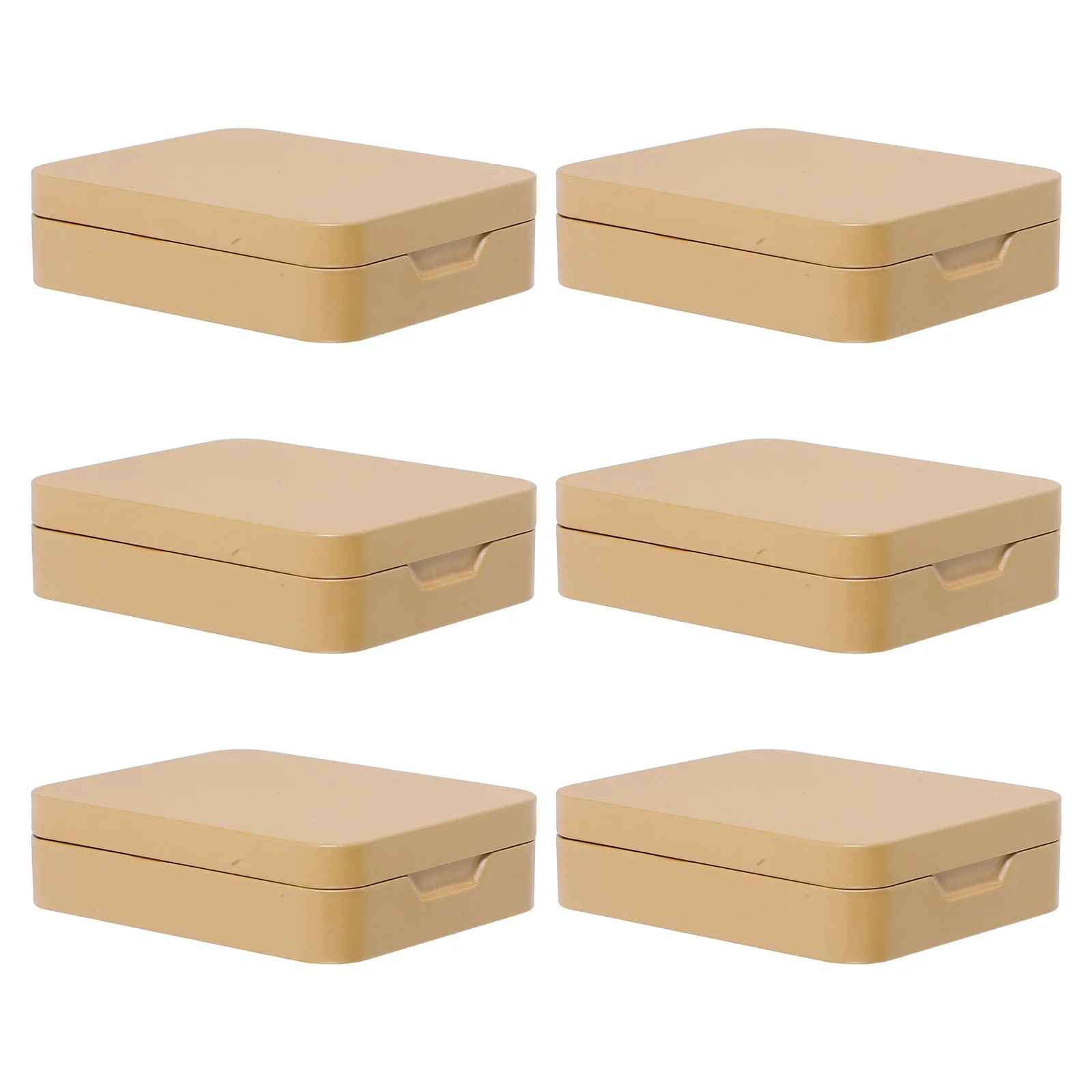 

6Pcs Hinged Tinplate Box Portable Gold Candy Tea Storage Case Durable Metal Container for Home Office Travel Small Cookie Boxes