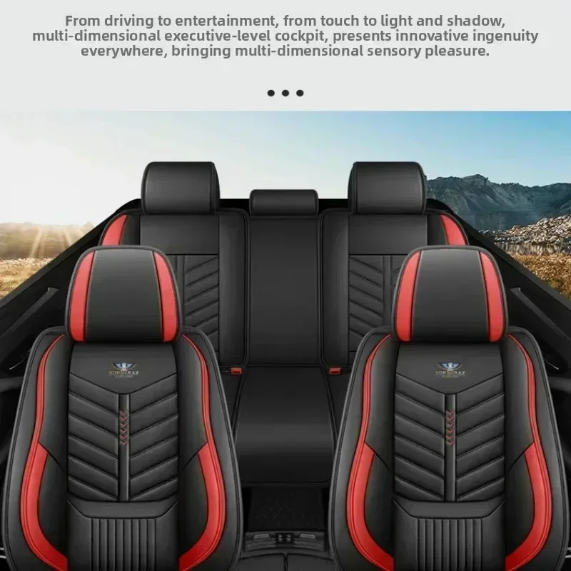 غطاء مقعد السيارة مقاوم للماء والجلود الاصطناعية المقاومة للاهتراء مريح الخصر الثابتة غطاء كامل 5 مقاعد لـ Acura #2