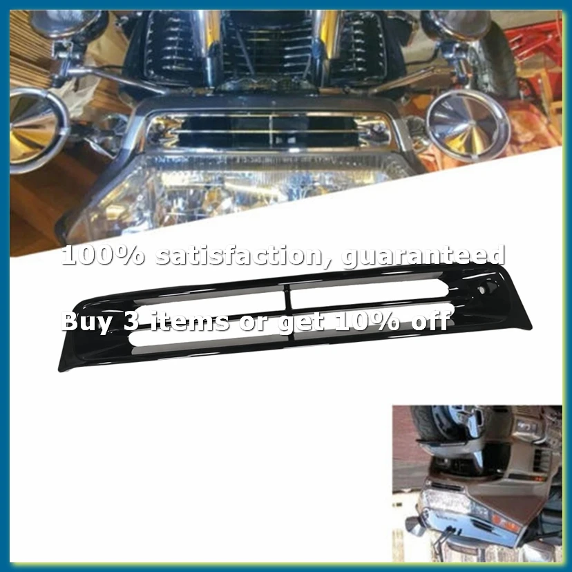 ●Motorcycle Front Lower Headlight Fairing Grille Trim Cover for Goldwing GL1500 1500 1988-2000 Gloss Black-A57M