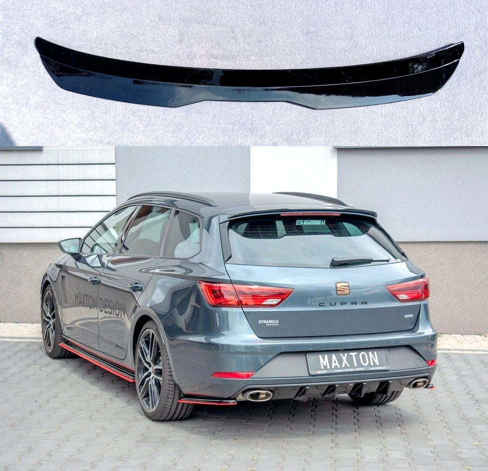 Rear Roof Lip Spoiler For Seat LEON 1P 5F MK3 ABS Car Tail Wing Decoration For ST Cupra TGI / FR Hatchback Universal Spoiler