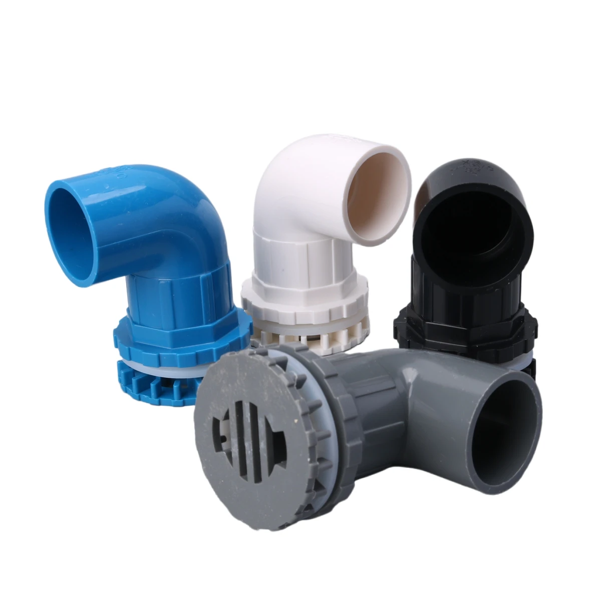 1 قطعة 20/25/32/40/50 مللي متر الأنابيب البلاستيكية المفاصل حوض السمك Drainpipe منافذ مشتركة 90 درجة الكوع موصل خزان الأسماك تجاوز تركيبات