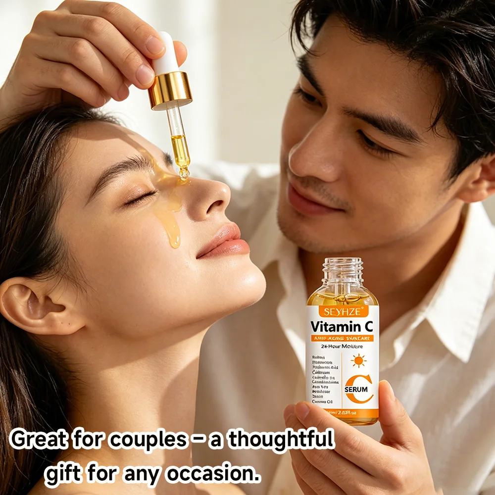 SEYHZE Vitamin C Face Serum 40ml/60ml – Brightening & Firming Serum with Niacinamide, Collagen, Ceramides & Rose, Deep Hydration