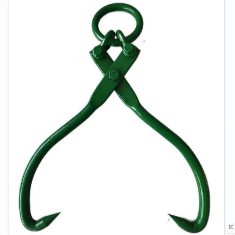 Logging Tool, Round Steel Lifting Hook, Log Grapple Hook, Heavy‑Duty Wood Lifting Clamping Hook